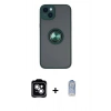 MARSİLYAN™- iPhone 14 Kılıf Yörünge Çizgi - Siyah Joko Magic 5D Cam + PVD Metal Kamera Lens - GS