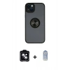 MARSİLYAN™- iPhone 14 Kılıf Yörünge Çizgi - Siyah Joko Magic 5D Cam + PVD Metal Kamera Lens - MI