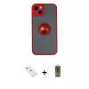 MARSİLYAN™- iPhone 14 Kılıf Yörünge Çizgi - Siyah Joko Magic 5D Hayalet Cam + Diamond Kamera Lens - PE