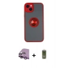 MARSİLYAN™- iPhone 14 Kılıf Yörünge Çizgi - Siyah Joko Magic 5D Hayalet Cam + Raze Metal Kamera Lens - MR