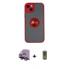 MARSİLYAN™- iPhone 14 Kılıf Yörünge Çizgi - Siyah Joko Magic 5D Hayalet Cam + Raze Metal Kamera Lens - SH