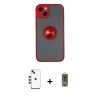 MARSİLYAN™- iPhone 14 Kılıf Yörünge Çizgi - Siyah Joko Magic 5D Hayalet Cam + Shine Kamera Lens - KI