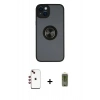 MARSİLYAN™- iPhone 14 Kılıf Yörünge Çizgi - Siyah Joko Magic 5D Hayalet Cam + Shine Kamera Lens - KI