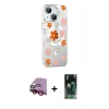 MARSİLYAN™- iPhone 14 Kılıf Yörünge Işık Prime - Şeffaf 360 Full Body Arka Koruyucu + Raze Metal Kamera Lens - KI