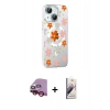 MARSİLYAN™- iPhone 14 Kılıf Yörünge Işık Prime - Siyah Bilvis 3D Mat Cam Ekran Koruyucu + Raze Metal Kamera Lens - KI