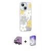 MARSİLYAN™- iPhone 14 Kılıf Yörünge Işık Prime - Siyah Bilvis 5in1 3D Magic Cam Ekran Koruyucu + Raze Metal Kamera Lens - SH