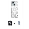 MARSİLYAN™- iPhone 14 Kılıf Yörünge Işık Prime - Siyah Joko Magic 5D Cam + PVD Metal Kamera Lens - GS