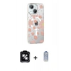 MARSİLYAN™- iPhone 14 Kılıf Yörünge Işık Prime - Siyah Joko Magic 5D Cam + PVD Metal Kamera Lens - GS