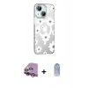 MARSİLYAN™- iPhone 14 Kılıf Yörünge Işık Prime - Siyah Joko Magic 5D Cam + Raze Metal Kamera Lens - MR