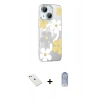 MARSİLYAN™- iPhone 14 Kılıf Yörünge Işık Prime - Siyah Joko Magic 5D Cam + Diamond Kamera Lens - PE