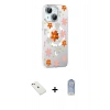 MARSİLYAN™- iPhone 14 Kılıf Yörünge Işık Prime - Siyah Joko Magic 5D Cam + Diamond Kamera Lens - PE