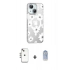 MARSİLYAN™- iPhone 14 Kılıf Yörünge Işık Prime - Siyah Joko Magic 5D Cam + Shine Kamera Lens - GI