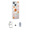 MARSİLYAN™- iPhone 14 Kılıf Yörünge Işık Prime - Siyah Joko Magic 5D Cam + Shine Kamera Lens - GS