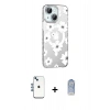 MARSİLYAN™- iPhone 14 Kılıf Yörünge Işık Prime - Siyah Joko Magic 5D Cam + Shine Kamera Lens - MI