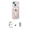 MARSİLYAN™- iPhone 14 Kılıf Yörünge Işık Prime - Siyah Joko Magic 5D Cam + Shine Kamera Lens - YL