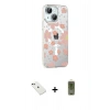 MARSİLYAN™- iPhone 14 Kılıf Yörünge Işık Prime - Siyah Joko Magic 5D Hayalet Cam + Diamond Kamera Lens - YL