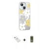 MARSİLYAN™- iPhone 14 Kılıf Yörünge Işık Prime - Siyah Joko Magic 5D Hayalet Cam + Diamond Kamera Lens - YL