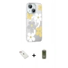 MARSİLYAN™- iPhone 14 Kılıf Yörünge Işık Prime - Siyah Joko Magic 5D Hayalet Cam + Diamond Kamera Lens - KI