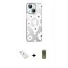 MARSİLYAN™- iPhone 14 Kılıf Yörünge Işık Prime - Siyah Joko Magic 5D Hayalet Cam + Diamond Kamera Lens - KI