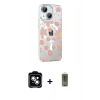 MARSİLYAN™- iPhone 14 Kılıf Yörünge Işık Prime - Siyah Joko Magic 5D Hayalet Cam + PVD Metal Kamera Lens - MI