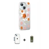 MARSİLYAN™- iPhone 14 Kılıf Yörünge Işık Prime - Siyah Joko Magic 5D Hayalet Cam + Shine Kamera Lens - MI