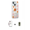 MARSİLYAN™- iPhone 14 Kılıf Yörünge Işık Prime - Siyah Joko Magic 5D Hayalet Cam + Shine Kamera Lens - KI