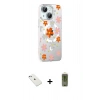 MARSİLYAN™- iPhone 14 Kılıf Yörünge Işık Prime - Siyah Joko Magic 5D Hayalet Cam + Diamond Kamera Lens - SABE