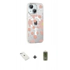 MARSİLYAN™- iPhone 14 Kılıf Yörünge Işık Prime - Siyah Joko Magic 5D Hayalet Cam + Diamond Kamera Lens - SABE