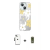 MARSİLYAN™- iPhone 14 Kılıf Yörünge Işık Prime - Siyah Joko Magic 5D Hayalet Cam + Shine Kamera Lens - SH