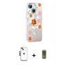 MARSİLYAN™- iPhone 14 Kılıf Yörünge Işık Prime - Siyah Joko Magic 5D Hayalet Cam + Shine Kamera Lens - SH