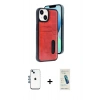 MARSİLYAN™- iPhone 14 Kılıf Yörünge Işık Serisi - Şeffaf Pasifik Cam Ekran Koruyucu + Shine Kamera Lens - MI