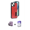 MARSİLYAN™- iPhone 14 Kılıf Yörünge Işık Serisi - Siyah Bilvis 5in1 3D Magic Cam Ekran Koruyucu + Raze Metal Kamera Lens - GS