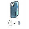 MARSİLYAN™- iPhone 14 Kılıf Yörünge Işık Serisi - Siyah Joko Magic 5D Cam + Shine Kamera Lens - GD