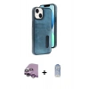 MARSİLYAN™- iPhone 14 Kılıf Yörünge Işık Serisi - Siyah Joko Magic 5D Cam + Raze Metal Kamera Lens - MR