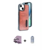 MARSİLYAN™- iPhone 14 Kılıf Yörünge Işık Serisi - Siyah Joko Magic 5D Cam + Raze Metal Kamera Lens - MR