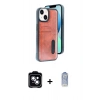 MARSİLYAN™- iPhone 14 Kılıf Yörünge Işık Serisi - Siyah Joko Magic 5D Cam + PVD Metal Kamera Lens - MI
