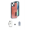 MARSİLYAN™- iPhone 14 Kılıf Yörünge Işık Serisi - Siyah Joko Magic 5D Cam + Shine Kamera Lens - GI
