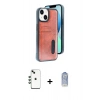 MARSİLYAN™- iPhone 14 Kılıf Yörünge Işık Serisi - Siyah Joko Magic 5D Cam + Shine Kamera Lens - YL