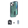 MARSİLYAN™- iPhone 14 Kılıf Yörünge Işık Serisi - Siyah Joko Magic 5D Cam + PVD Metal Kamera Lens - SH