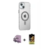 MARSİLYAN™- iPhone 14 Kılıf Yörünge Koleksiyonu - Siyah Buffer Cam Ekran Koruyucu + Raze Metal Kamera Lens - MR