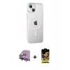 MARSİLYAN™- iPhone 14 Kılıf Yörünge Koleksiyonu - Siyah Buffer Cam Ekran Koruyucu + Raze Metal Kamera Lens - MR