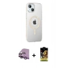 MARSİLYAN™- iPhone 14 Kılıf Yörünge Koleksiyonu - Siyah Buffer Cam Ekran Koruyucu + Raze Metal Kamera Lens - MR