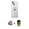 MARSİLYAN™- iPhone 14 Kılıf Yörünge Koleksiyonu - Siyah Buffer Cam Ekran Koruyucu + Raze Metal Kamera Lens - MR