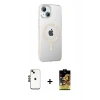 MARSİLYAN™- iPhone 14 Kılıf Yörünge Koleksiyonu - Siyah Buffer Cam Ekran Koruyucu + Shine Kamera Lens - SH