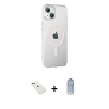 MARSİLYAN™- iPhone 14 Kılıf Yörünge Koleksiyonu - Siyah Joko Magic 5D Cam + Diamond Kamera Lens - KI