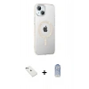 MARSİLYAN™- iPhone 14 Kılıf Yörünge Koleksiyonu - Siyah Joko Magic 5D Cam + Diamond Kamera Lens - YL