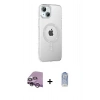 MARSİLYAN™- iPhone 14 Kılıf Yörünge Koleksiyonu - Siyah Joko Magic 5D Cam + Raze Metal Kamera Lens - MR