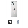 MARSİLYAN™- iPhone 14 Kılıf Yörünge Koleksiyonu - Siyah Joko Magic 5D Cam + PVD Metal Kamera Lens - PE