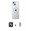 MARSİLYAN™- iPhone 14 Kılıf Yörünge Koleksiyonu - Siyah Joko Magic 5D Cam + PVD Metal Kamera Lens - PE