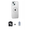 MARSİLYAN™- iPhone 14 Kılıf Yörünge Koleksiyonu - Siyah Joko Magic 5D Cam + PVD Metal Kamera Lens - YL